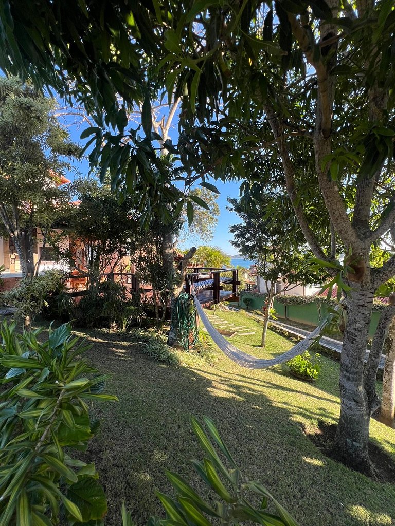 Casa pé na areia em Geribá com 4 suítes para até 12 pessoas
